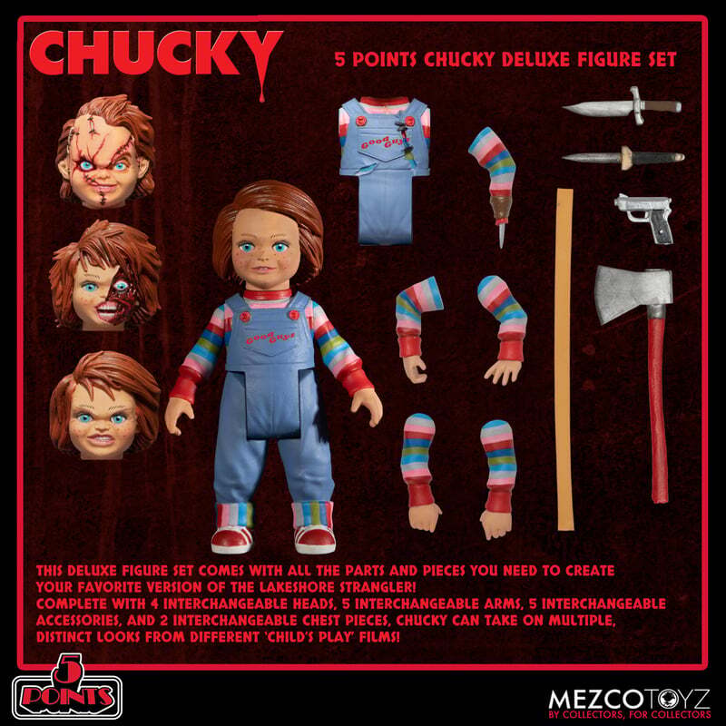 Mezco 5 Points - Child's Play Chucky Deluxe Figure Set | Elm