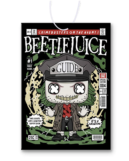 Beetlejuice Comic Black Ice Air Freshener Elm Street Toys